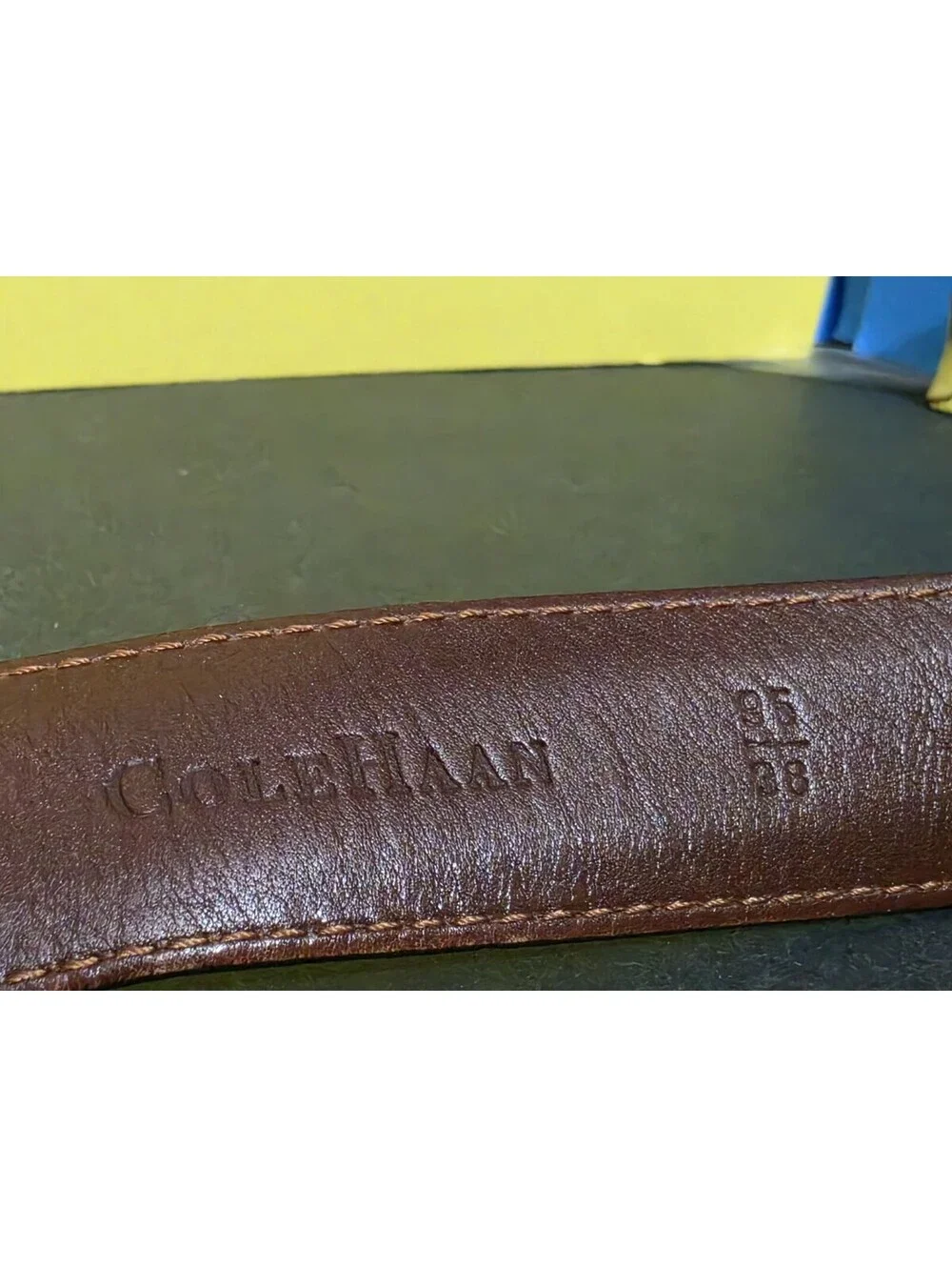 Cole Haan Brown Leather Dress Casual Men's Belt Size 38